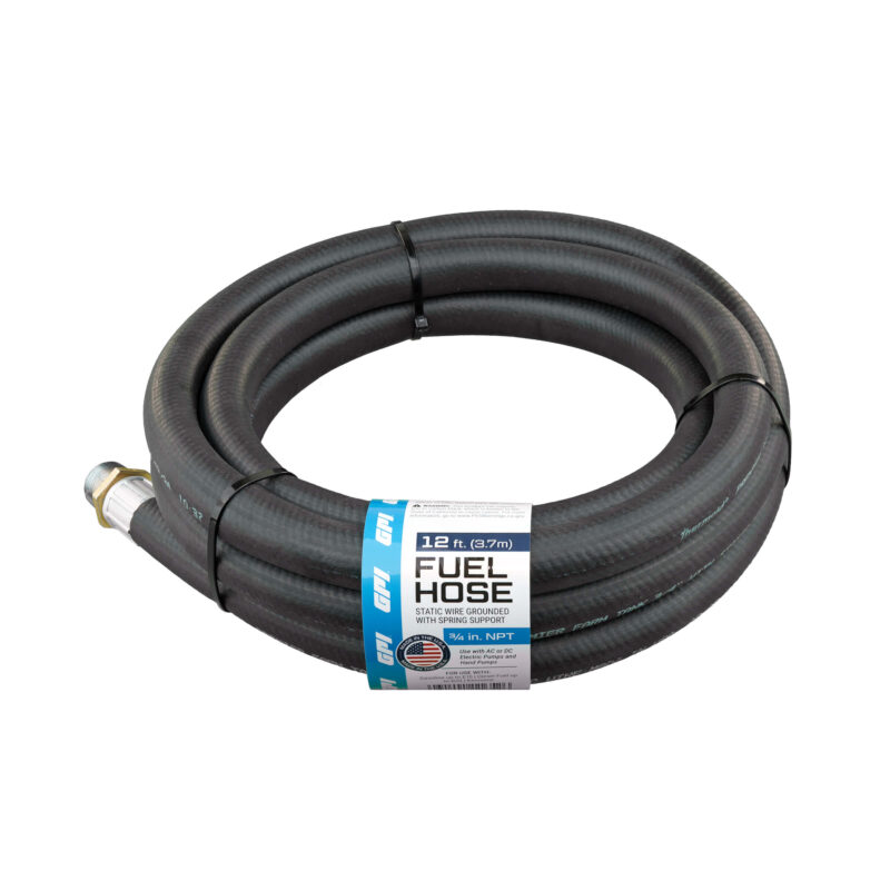 GPI 3/4 in. x 12ft. Fuel Hose with Static Wire