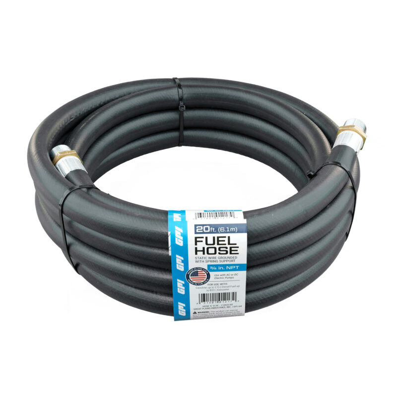 GPI 3/4 in.NPT x 20 ft. Fuel Transfer Hose with Static Wire