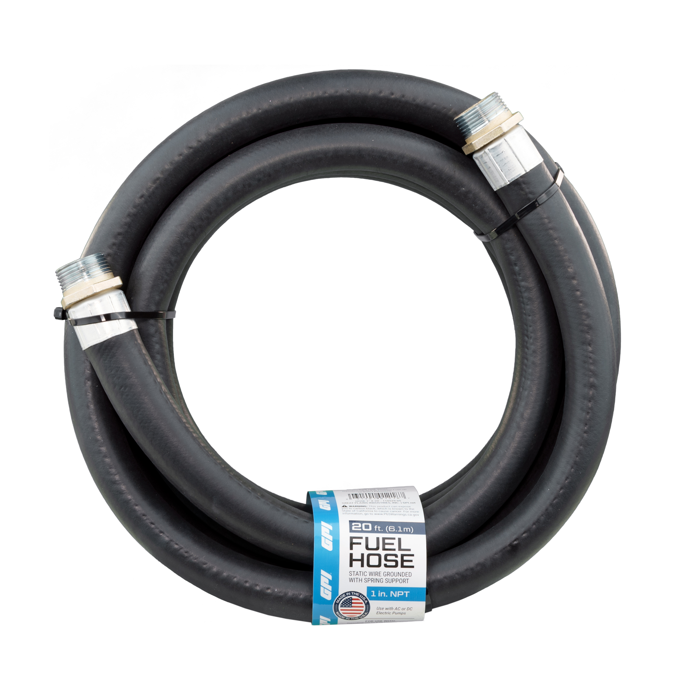 GPI 1 in.NPT x 20 ft. Fuel Transfer Hose with Static Wire - Image 2