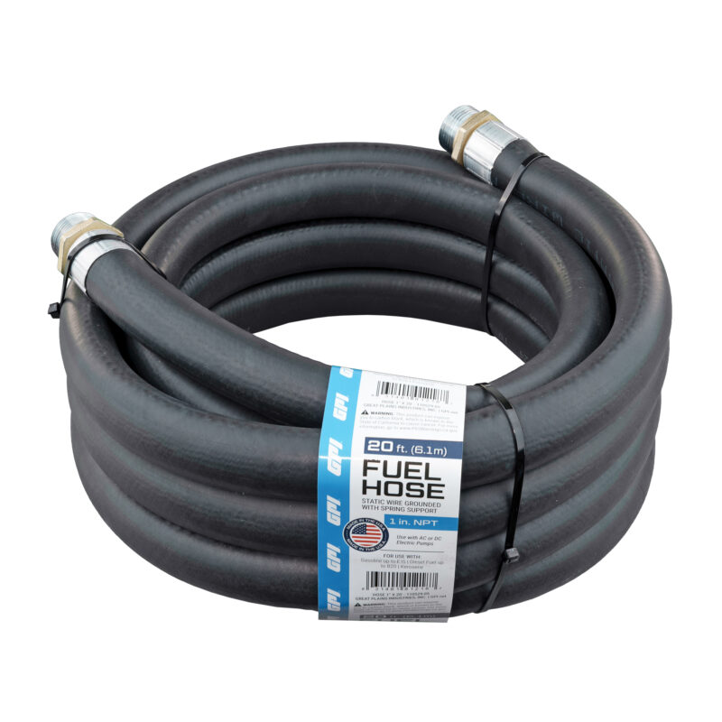 GPI 1 in.NPT x 20 ft. Fuel Transfer Hose with Static Wire