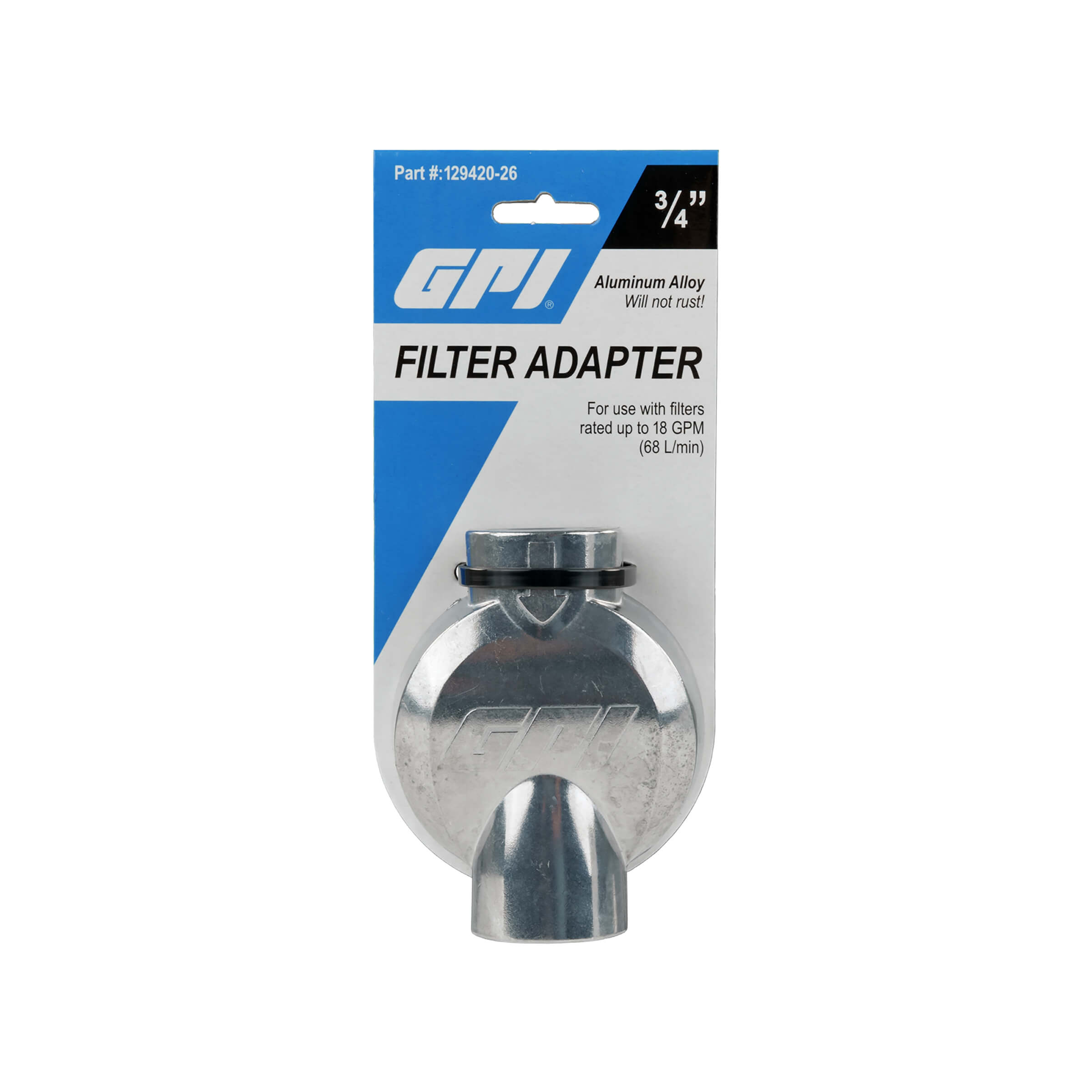 GPI 3/4 in. NPT, 18 GPM Filter Aluminum Adapter - Image 3