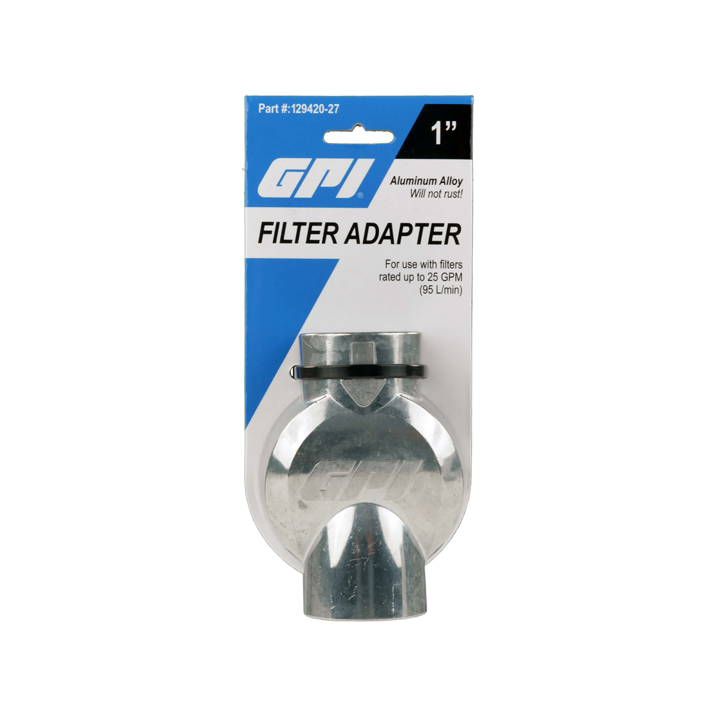 GPI 1 in. NPT, 25 GPM Filter Aluminum Adapter - Image 3