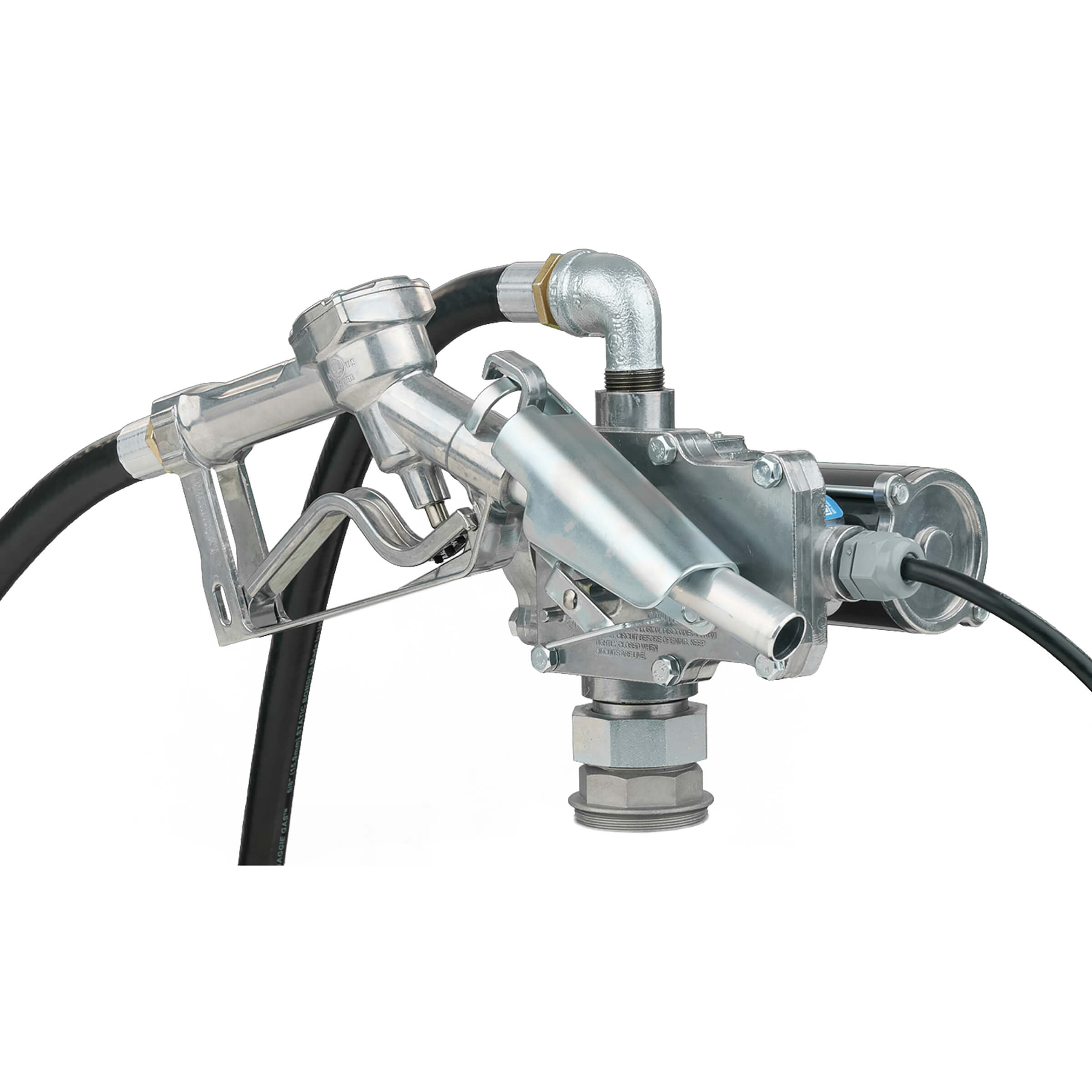 GPI EZ-8 12V 8 GPM Fuel Transfer Pump w/Manual Shut-off Nozzle - Image 2