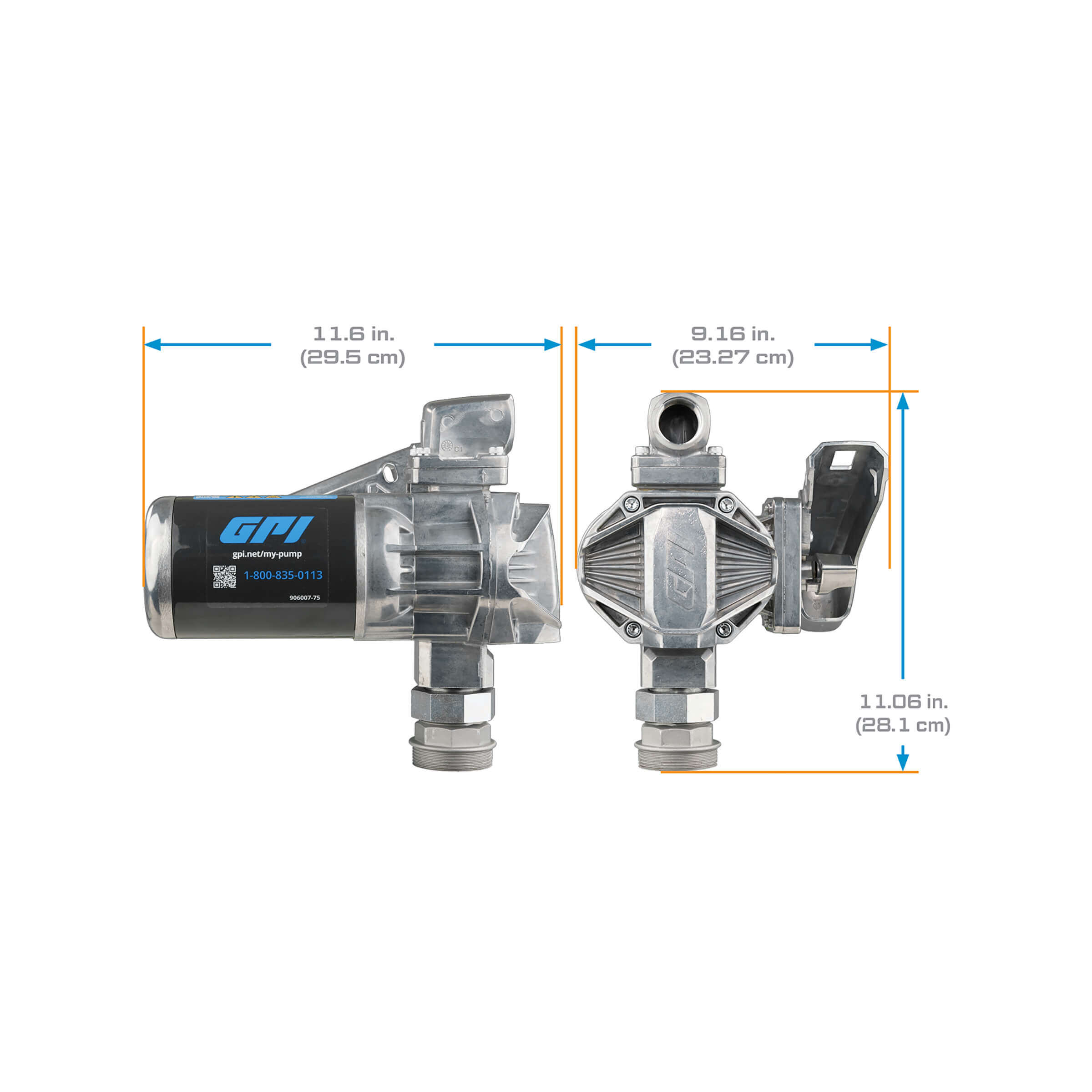 GPI G20-012AD+FK 12V 20 GPM Fuel Transfer Pump, Auto Shut-Off Nozzle, w/Filter - Image 5